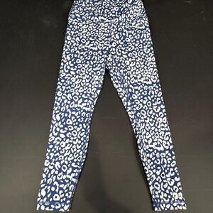 90 Degree by Reflex blue leopard print leggings Size M